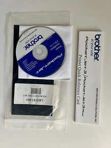 SETUP INSTALL CD ROM DISC & QUICK REFERENCE FOR BROTHER POCKETJET.3PLUS PRINTER - Picture 1 of 4