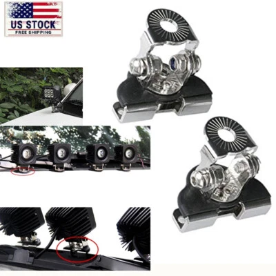 Soporte de abrazadera de montaje de barra de luz LED para capó de pilar 4x4 A universal para automóvil Foto 1 de 4