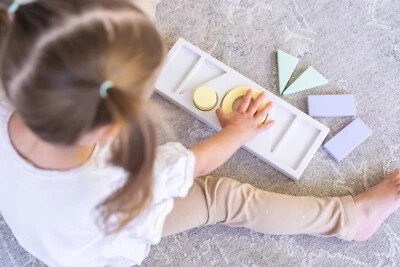 Montessori Wooden Shape Sorter Toy for Toddlers | Colorful Educational Puzzle - Image 1 of 4