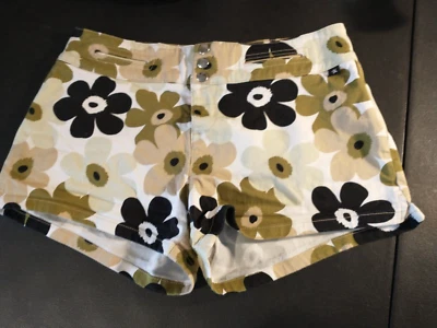 Pantalones Cortos De Colección Y2K Años 90 Niñas Talla 16 Floral Denim Tiro Bajo Gorp Core Verde Oliva Foto 1 de 4