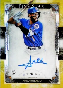 2018 TOPPS FIVE STAR Amed Rosario GOLD /10 ROOKIE ON-CARD AUTO NY METS - Picture 1 of 2