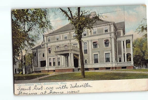 Old Vintage Postcard of Newton Club Newtonville MA - Foto 1 di 2