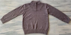 2008 GYMBOREE BOYS Half Quarter Zip Marled Mockneck Pullover Sweater 5T Brown - Picture 1 of 4