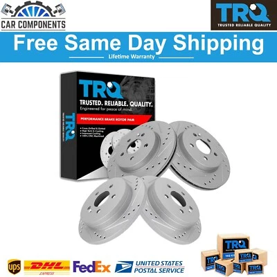 Nuevo juego de rotor de freno perforado TRQ para Mercedes Benz ML320 ML350 1998-2005 Foto 1 de 4