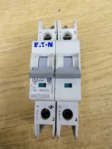 Eaton WMZT2D03 3A 2-Pole Circuit Breaker *FREE SHIPPING* - Picture 1 of 9