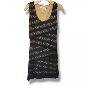 Max Studio Women's black lace ruffles mini dress - small - Picture 1 of 9
