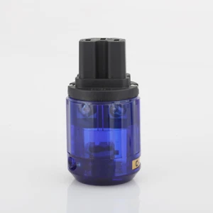1x Female IEC Connector Rhodium Power Plug HIFI IEC Plug - Picture 1 of 7