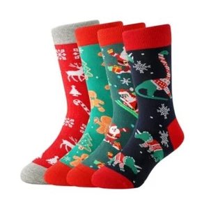 4 Pairs Christmas Socks for Kids, Christmas Gifts 8-12 Years Kids-christmas1 - Picture 1 of 8