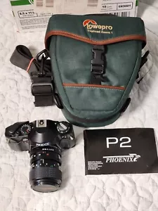 Phoenix P2 Spiegelreflexkamera MF 35–70 MM 1:3,5–4,8 Makroobjektiv mit Lowepro HÜLLE! - Bild 1 von 14