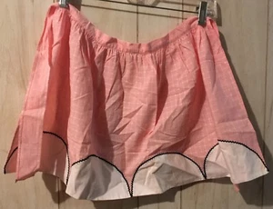 vintage apron pink and white with rickrack - Picture 1 of 2