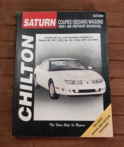 Saturn 1991-1998 Automotive Repair Manual Coupes Sedans Wagons Schematics Book - Picture 1 of 12
