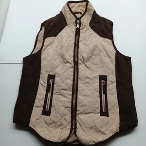 CI Sono ärmellose Outdoorweste Extra Large hellbraun & braun gesteppt Frontreißverschluss - Bild 1 von 16