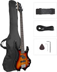 Electric Bass Guitar 4 Strings Buring Fire Style Full Size For Beginner