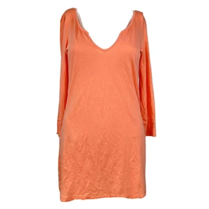 Camisa Tommy Bahama Mujer Talla XS Naranja Melocotón Algodón Cuello en V Suave Tejido Túnica - Imagen 1 de 7