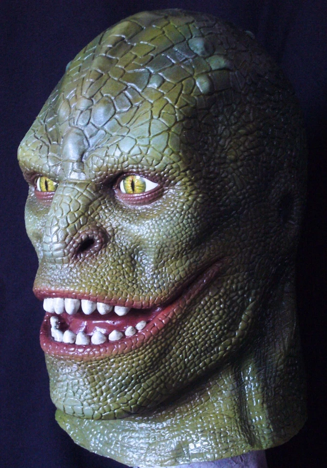 Lizard latex Mask, Villain Man Spider Curtis, Cosplay, Halloween - Image 1 of 4