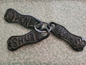 Menge 3 VINTAGE GUSSEISEN ARCHITEKTONISCH OFFEN / GESCHLOSSEN RAUCHOFEN GRIFFE - Bild 1 von 9