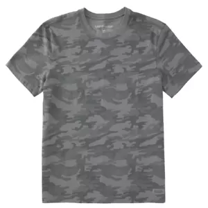 Trituradora de camuflaje camuflaje estampado gris Life Is Good para hombre nueva con etiquetas - Imagen 1 de 2