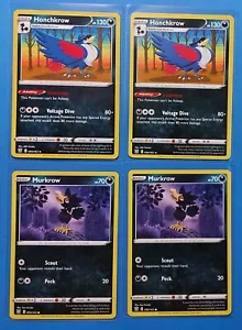 2x Honchkrow 094/163 & 2x Murkrow 093/163 Pokemon card Battle Styles NM - Picture 1 of 1