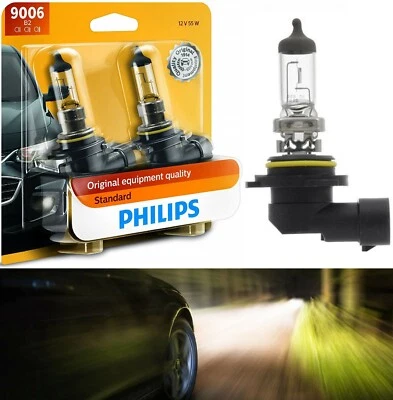 Philips Standard 9006 HB4 55W Two Bulbs Head Light Replace Plug Play Halogen OE - Image 1 of 4