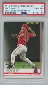 2019 Topps All-Star Edition Insert Cards #1 Mike Trout Angels PSA 10 - Picture 1 of 1