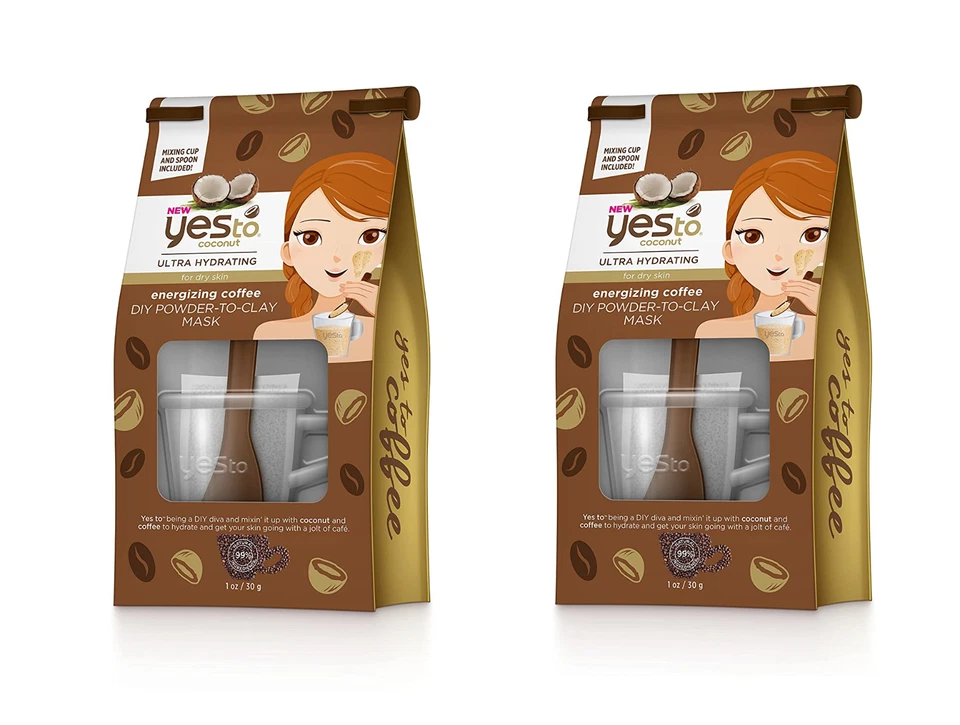 Yes To Coconut Energizing Coffee Diy Powder-to-Clay Mask Bag, 1 Ounce (2 Pack) - Image 1 of 1