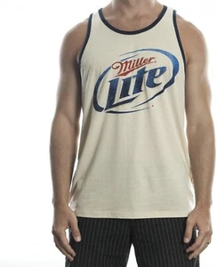 Miller Lite Classic Beer Can Bottle Label Mens Muscle Tank Top T-Shirt Small New - Picture 1 of 2
