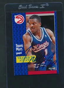 1991/92 Fleer #177 Travis Mays Hawks Signed Auto *A6217 - Picture 1 of 1