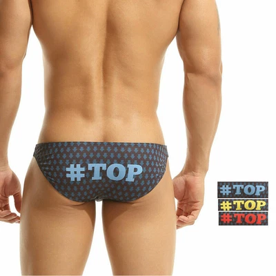 Sexy Bikini Deportivo de tiro bajo calzoncillos elásticos cómodos ropa interior de poliéster para hombre Foto 1 de 4