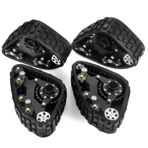 Snow Tracks Wheels For 1/10 RC Axial SCX10 TRX4 Offroad Crawler Car Wheel Hub - Picture 1 of 19