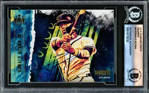 Ronald Acuna Jr. Autographed 2019 Donruss Diamond Kings Squires Card Beckett - Picture 1 of 2