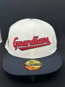 Cleveland Guardians New Era Fitted Hat Cap Jacobs Field 7 1/2 Script Indians - Picture 1 of 4