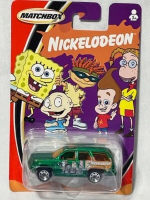 Matchbox Nickelodeon Cadillac Escalade, Green, 1/64, NIB - Image 1 of 3