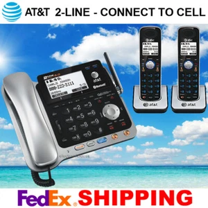 AT&T TL86109 2-LINE DECT 6.0 PHONE SYSTEM - BLUETOOTH - 2 CORDLESS - BRAND NEW - Picture 1 of 3