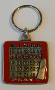 LLAVERO PELTRE TABLERO BINGO ROJO - Imagen 1 de 1