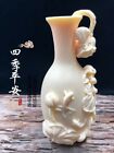 Tagua Nut Vegetable Carved Vase Statue Decor象牙果.花瓶90065