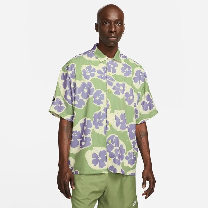 Nike Tennis Naomi Osaka Snap Button Shirt Mens Large Floral DX1846 386