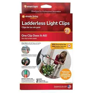 Simple Living Solution's Ladderless Light Clips (White) with Gutter and Shingle - Picture 1 of 6