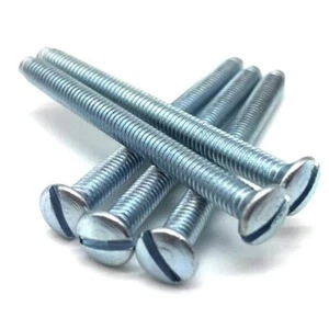 M3.5 x 40MM PLATA ENCHUFE ENCHUFE TOMA DE CORRIENTE TORNILLO ELÉCTRICO - Imagen 1 de 4