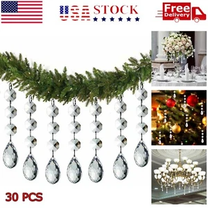 30 pcs Christmas Drops Ornaments Festival Party Xmas Tree Hanging Decorations - Picture 1 of 11