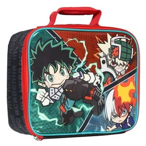 My Hero Academia Lunch Box Chibi Deku Shoto And Bakugo Anime Manga Lunch Bag - Picture 1 of 5