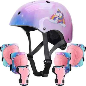Kids Helmet with Knee Pads Elbow Pads and Wrist Guards Child Protective Gear - Picture 1 of 7