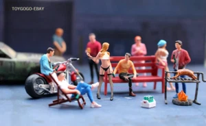 1/64 people sexy girl business man nightclub party fit 1:64 car street sand - Picture 1 of 61