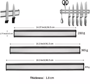 Magnetic Knife Holder Rack Knives Tool Shelf Magnet 31/41/46cm Optional Kitchen - Picture 1 of 17
