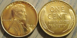 1940-P Auswahl / Gem BU Lincoln Cent aus original Bankrolle mit vollem Glanz - Bild 1 von 2