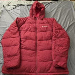 Columbia Jacket Mens XXL Red 650TD Turbo Down Omni-Heat Insulated Puffer Coat - Picture 1 of 11
