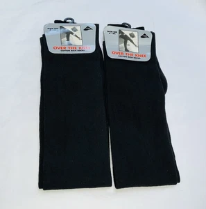 BNWT 2 Pairs Of Black OVER THE KNEE SOCKS Size 4-6.5 - Picture 1 of 7