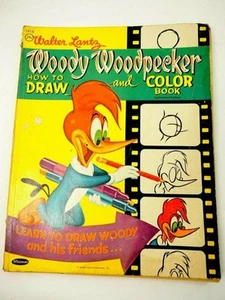 Walter Lantz Woody Woodpecker How To Draw and Color Book Whitman 1957 - Picture 1 of 12