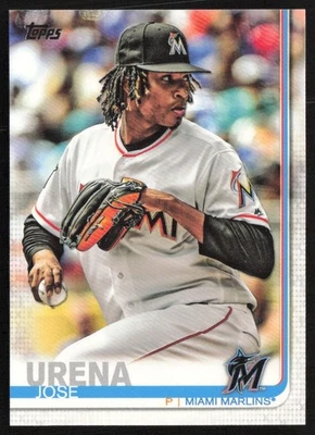 2019 Topps Base Jose Urena Miami Marlins #20 - Image 1 of 2