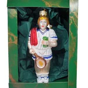 Tennisspieler Glas Weihnachtsschmuck Tschenstochau Galerie poliert mundgeblasen - Bild 1 von 24