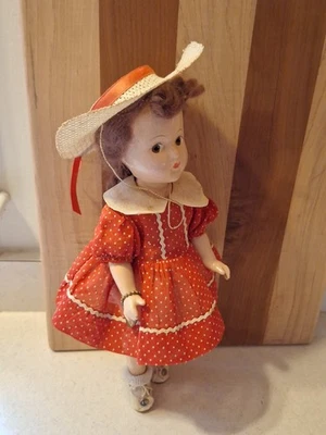 Muñeca Composición Effanbee Suzette 11" De Colección 1939 con Ropa Original y Sombrero Foto 1 de 4